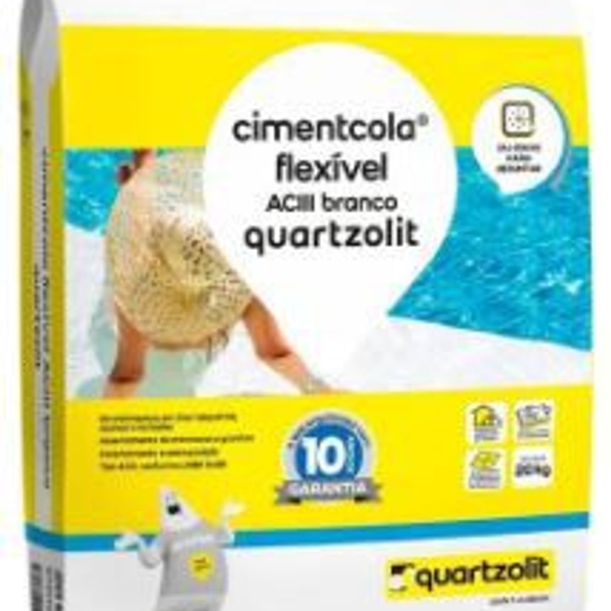 Argamassa Flexivel Aciii Branca 20Kg, marca Quartzolit - Foto 2