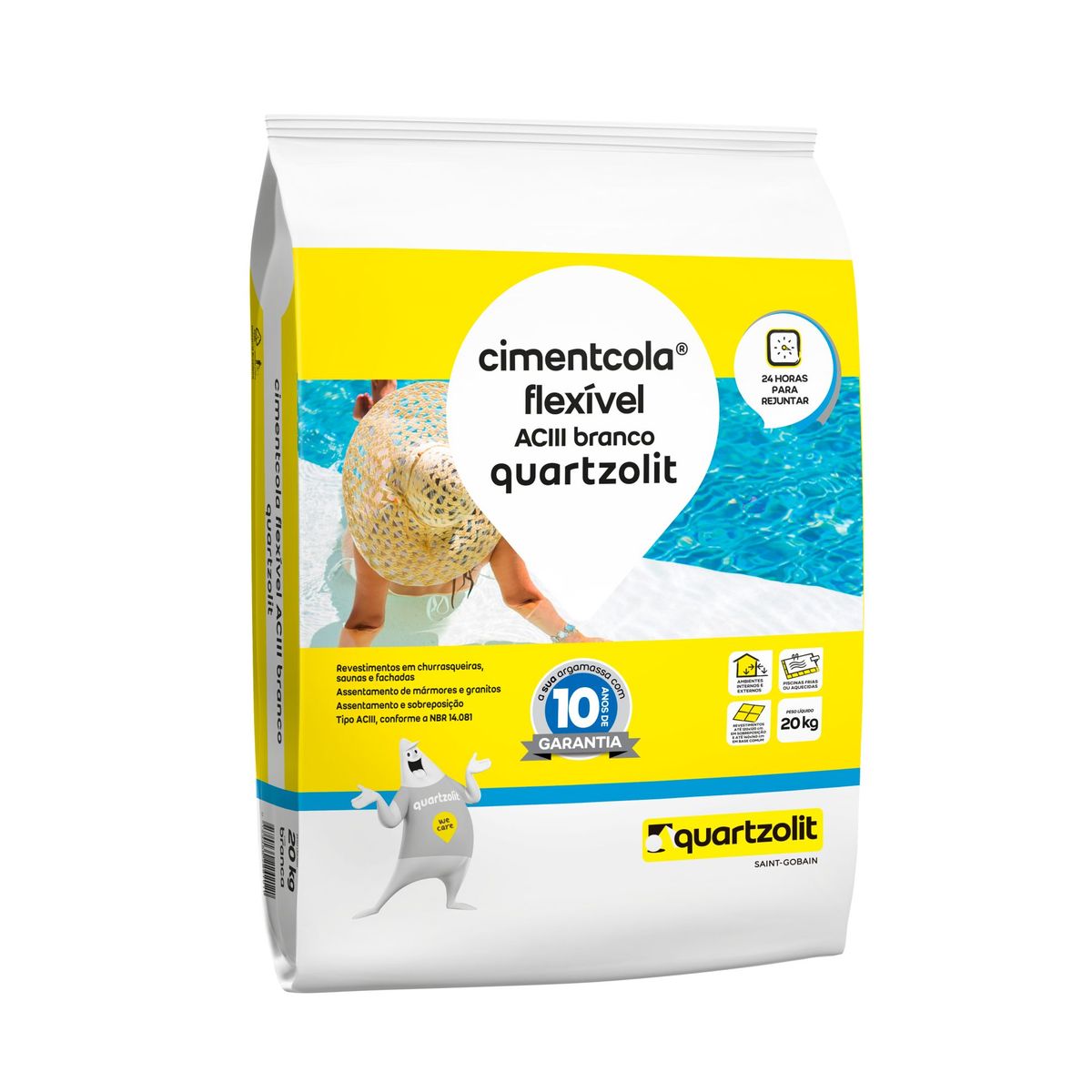 Argamassa Flexivel Aciii Branca 20Kg, marca Quartzolit - Foto Principal