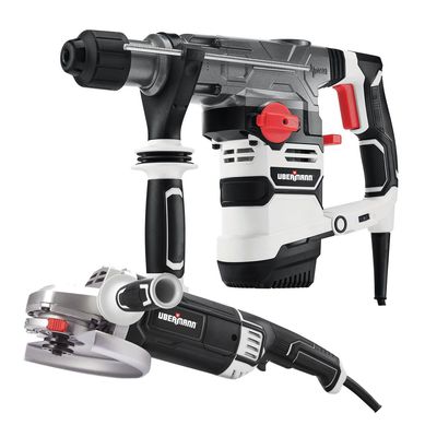 Kit 1 Esmerilhadeira Angular 180mm 220V + 1 Martelete Rotativo 5J 1500W 220V