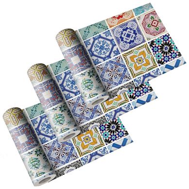 Kit com 3 Papeis Contact Azulejo 45x2cm