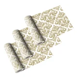Kit com 3 Adesivos Contact Arabesco Bronze 45x2cm