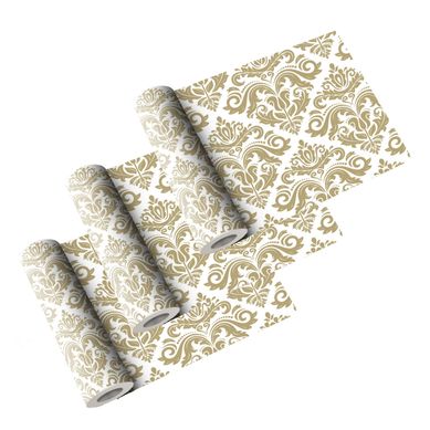 Kit com 3 Adesivos Contact Arabesco Bronze 45x2cm