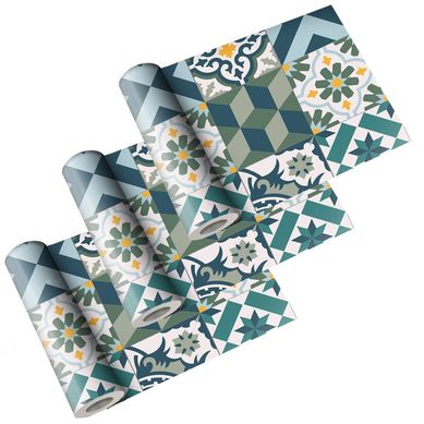 Kit com 3 Pacotes de Adesivo para Azulejo 15x15cm Antalya