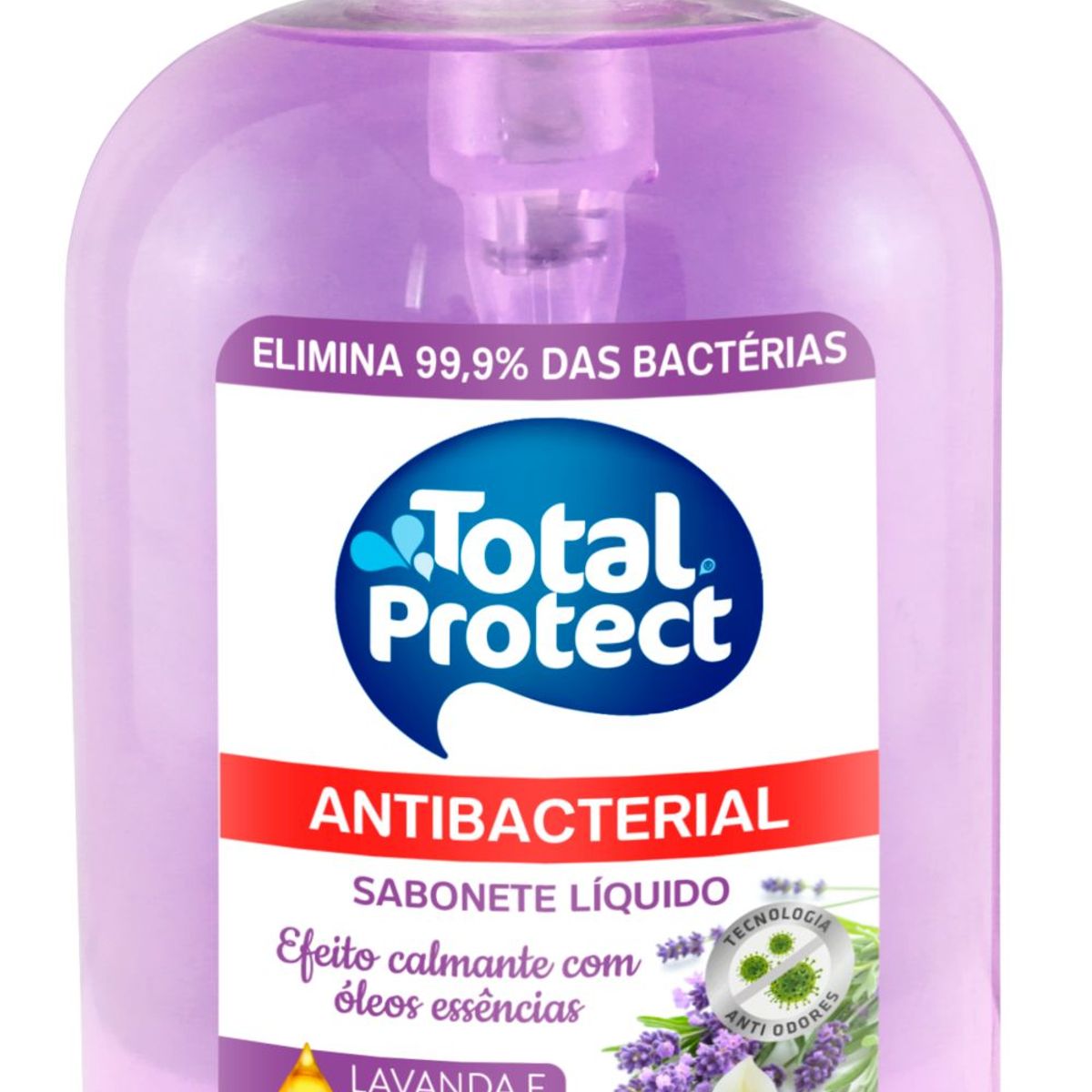Sabonete Líquido Bactericida Lavanda e Vanila 500ml, marca Total Protect - Foto Principal