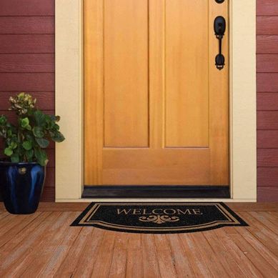 Vinil Formas Welcome Preto 30x70cm