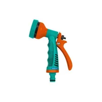 Hidropistola Plástico com 6 Tipos de Jato 1/2" Laranja e Verde