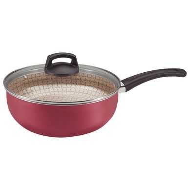 Frigideira Wok 24 Aa Cereja com Tampa de Vidro Premium