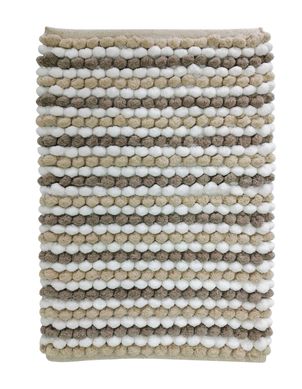 Tapete de Banheiro Algodo Cube Mix Bege 40x60 Just Home Collection