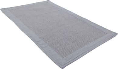 Tapete de Banheiro Algodo Frame Cinza 50x80 Just Home Collection