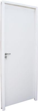 Porta Montada de Giro Drywall Madeira Colmeia Fundo Primer Branco Esquerda 210x82x7,5cm Economica