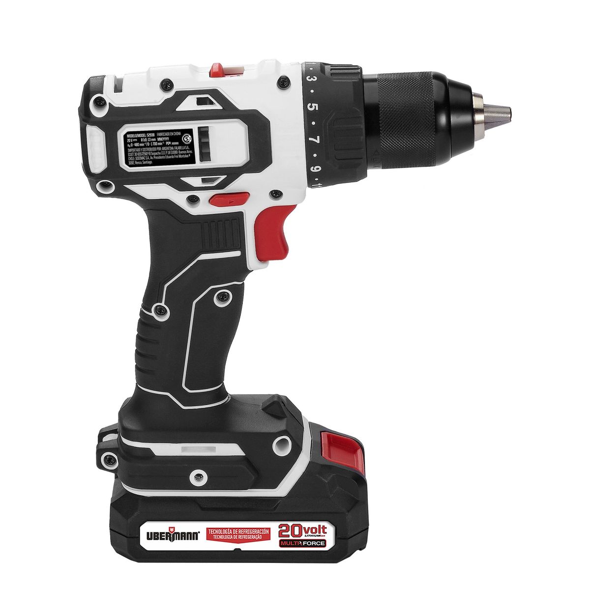 Furadeira e Parafusadeira sem Imp +2 Baterias 20v 127v Ubermann, marca Ubermann - Foto 2