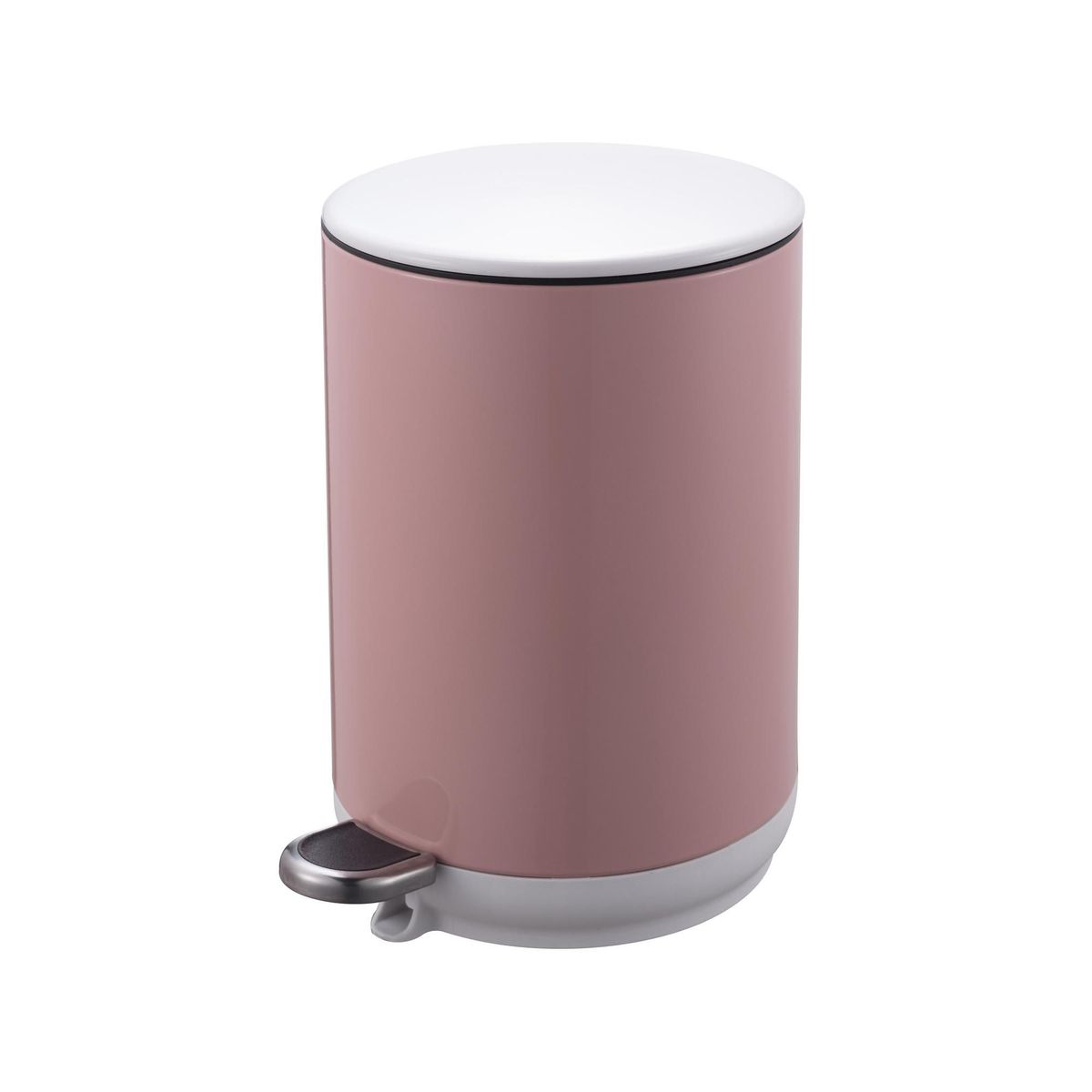 Lixeira 5l Metal Redonda com Pedal Rosa Just Home Collection, marca Just Home Collection - Foto Principal
