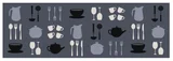 Passadeira Cozinha Cromado Cook My Passion 40x120cm