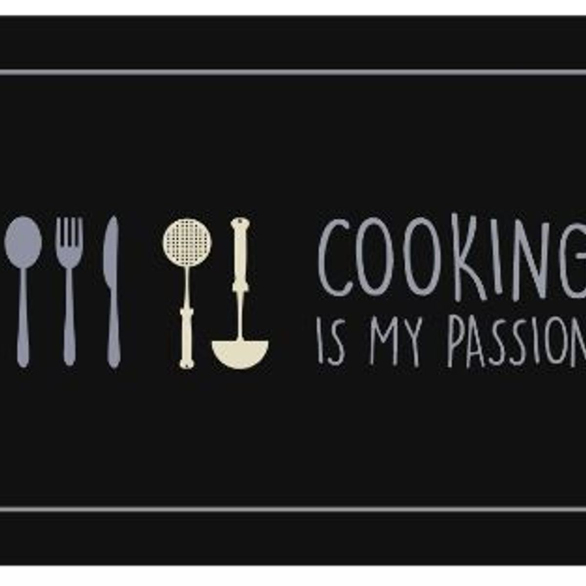 Tapete Cozinha Cromado Cook My Passion 40x60cm, marca Kapazi - Foto Principal