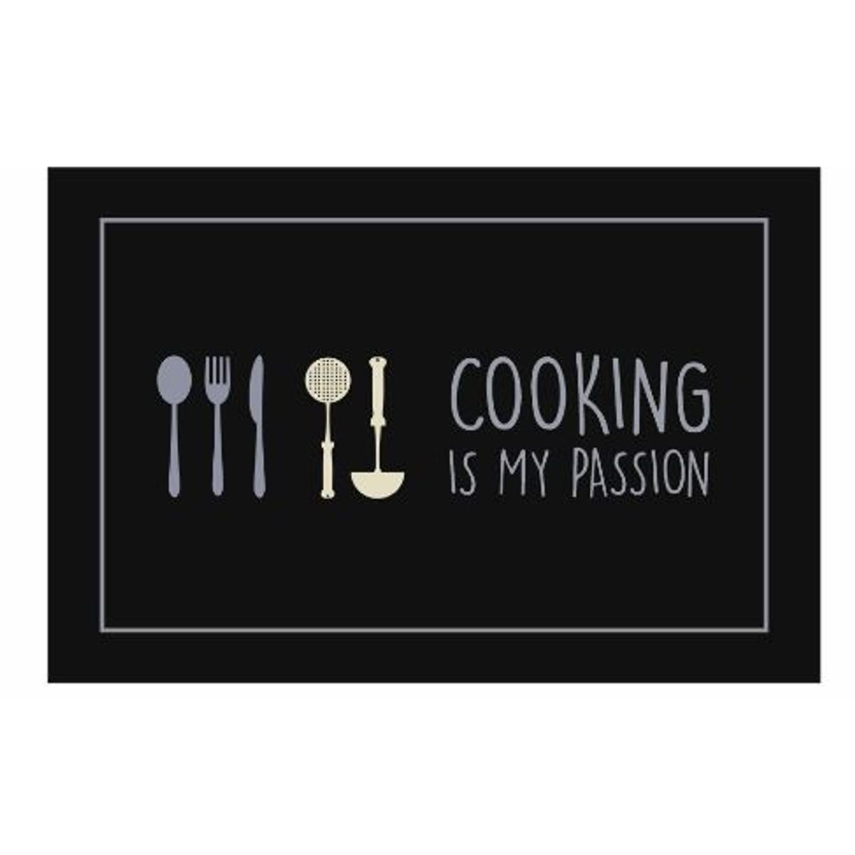 Tapete Cozinha Cromado Cook My Passion 40x60cm, marca Kapazi - Foto Principal