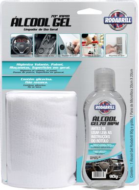 Kit Alcool Gel Limpador Rodabrill 90g