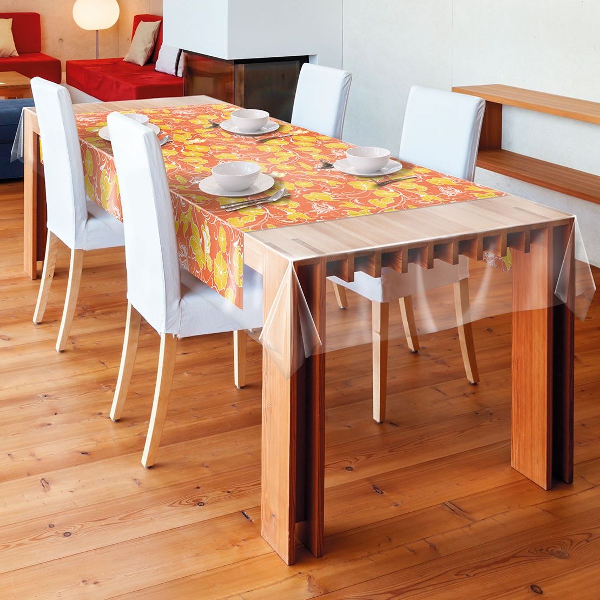 Toalha Mesa Transparente 135x135cm, marca Plastleo - Foto Principal