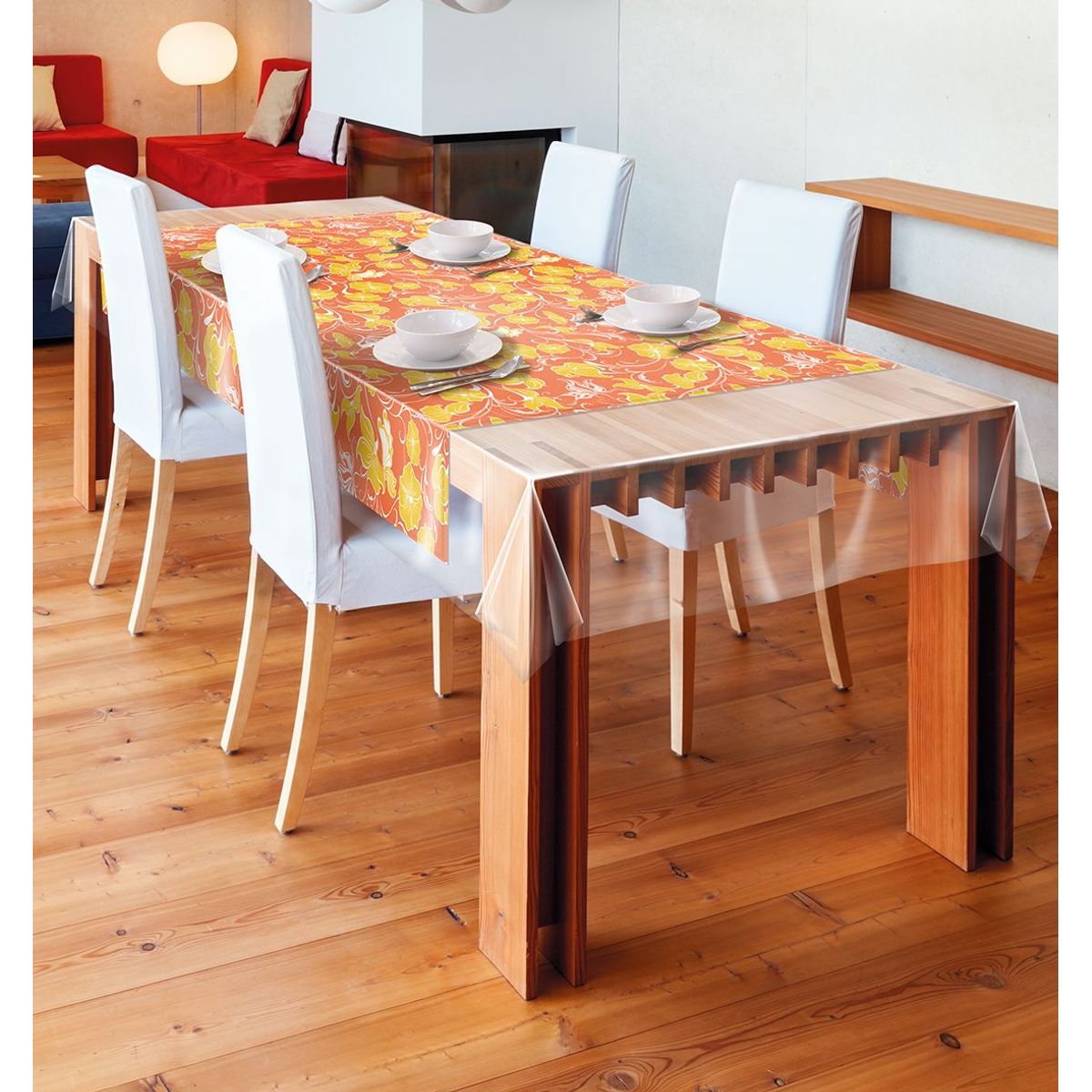 Toalha Mesa Transparente  135x220cm, marca Plastleo - Foto Principal