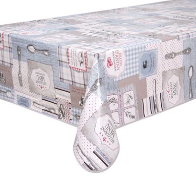 Toalha de Mesa 6 Lugares Scrap Vintage 1,4x2,1m