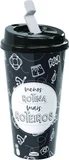 Copo com Tampa Flip Decorado 700ml Plasutil