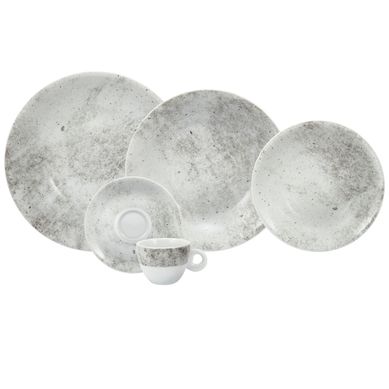 Conjunto de Jantar e Ch Concreto 20 Peas