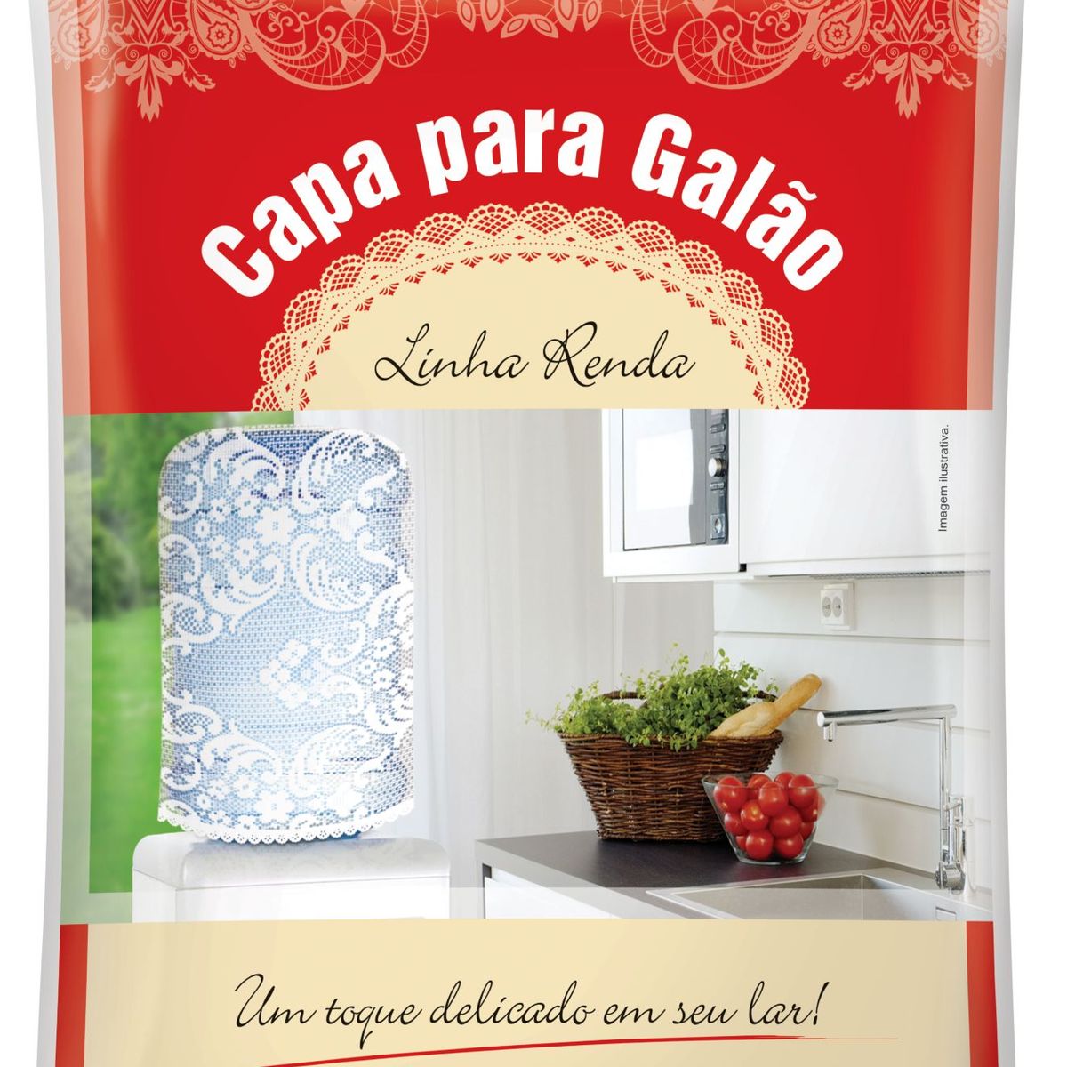 Capa Para Galão D'Água  Renda, marca Plastleo - Foto 2