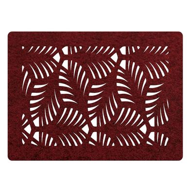 Lugar Americano Folhas Vermelho Grena