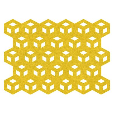 Jogo Americano Poligonos Amarelo