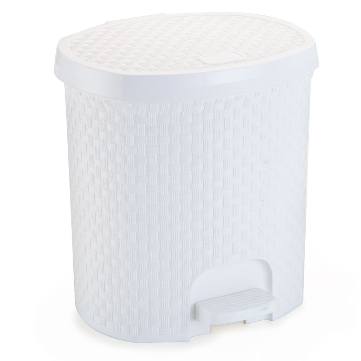 Lixeira 6L Com Pedal Rattan Branca, marca Nitronplast - Foto 2