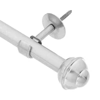 Kit Varão para Cortinas Elegance 16203-38 Couselo 19mm 2,00m Prata