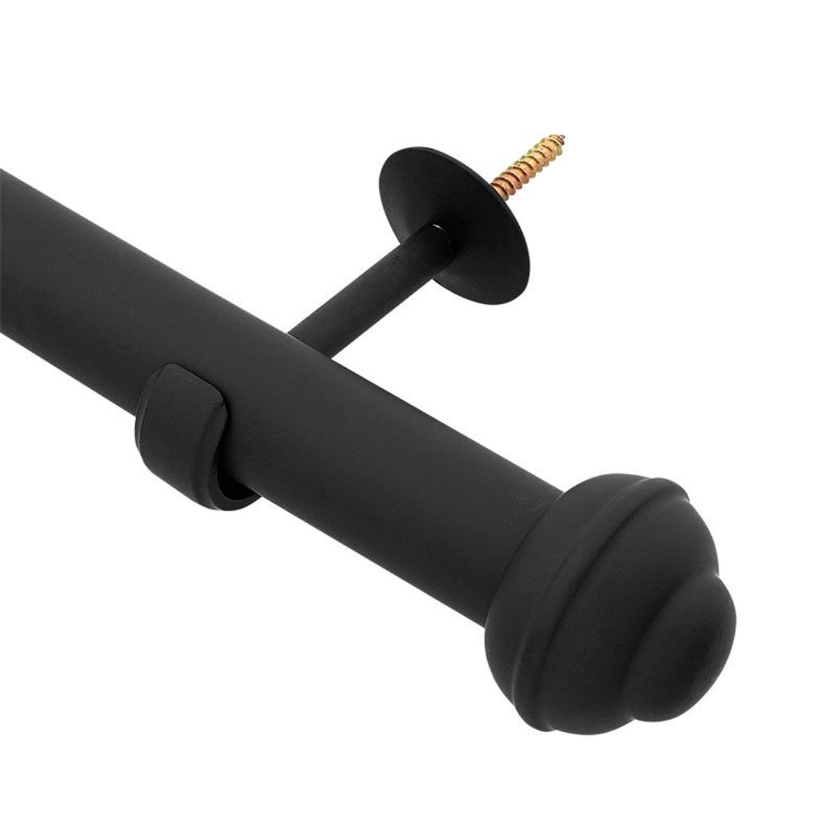 Kit Varão para Cortinas Elegance 16209-17 Couselo 28mm 2,00m Preto, marca Couselo - Foto Principal