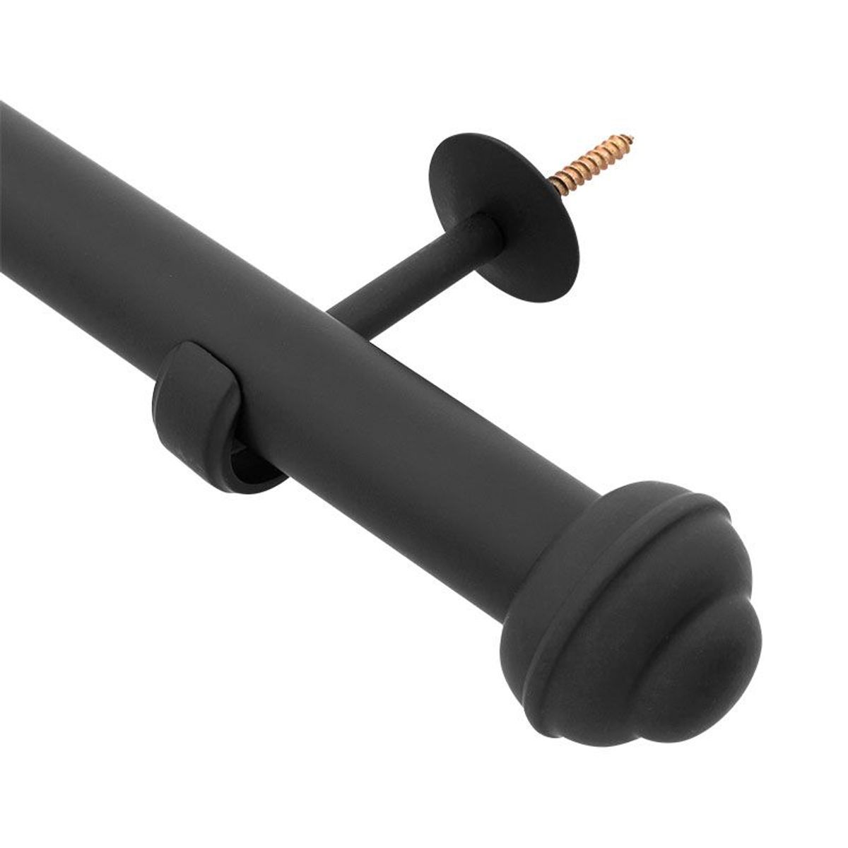 Kit Varão para Cortinas Elegance 16211-17 Couselo 28mm 3,00m Preto, marca Couselo - Foto Principal