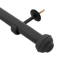 Kit Varão para Cortinas Elegance 16211-17 Couselo 28mm 3,00m Preto