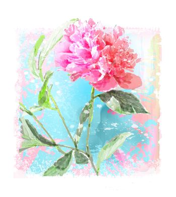 Quadro Aquar Rosa Id-813B 30x30cm