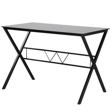 Mesa Escritrio Vidro Preto 110x60x74cm Just Home Collection