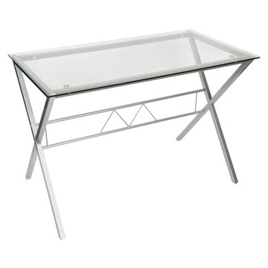 Mesa Escritrio Vidro Transparente 110x60x74cm Just Home Collection