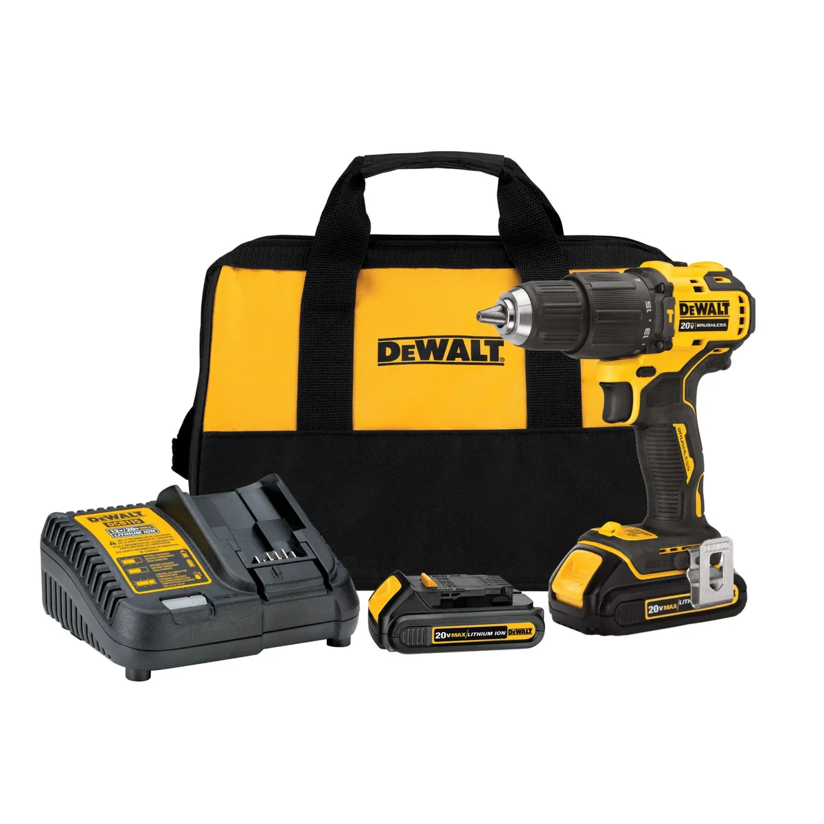 Parafusadeira e Furadeira com Impacto 1/2" (13mm) 20V Atomic DCD709D2-BR Dewalt, marca Dewalt - Foto Principal