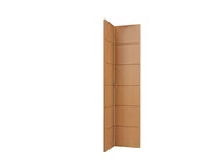 Kit Porta Camarão Frisada Com Ferragens Madeira Solida MDP Freijó Acabado 210x70x3,5cm Bella