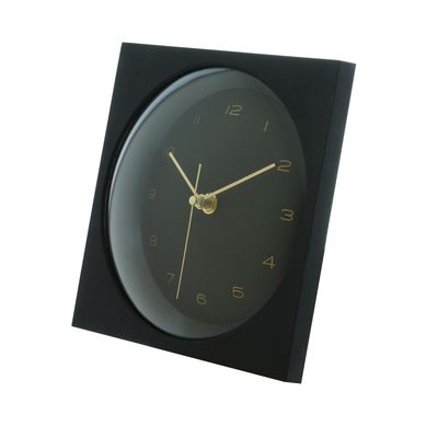 Relgio Parede Square Globe Preto 20x20x4,7cm