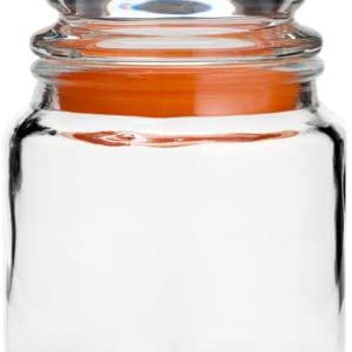 Pote Hermético de Vidro Transparente e Silicone Vermelho 520ml, marca Coliseu - Foto Principal