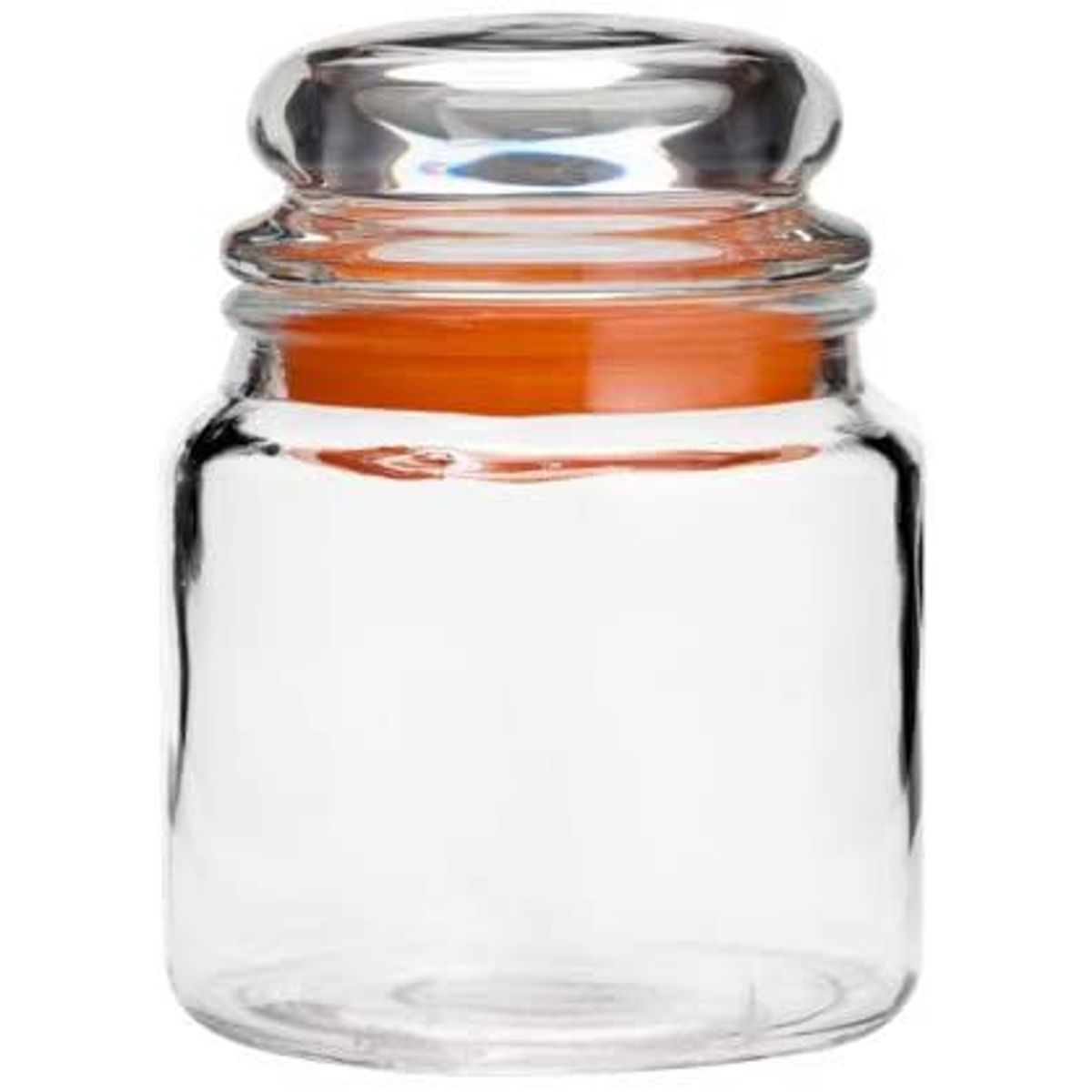 Pote Hermético de Vidro Transparente e Silicone Vermelho 520ml, marca Coliseu - Foto Principal