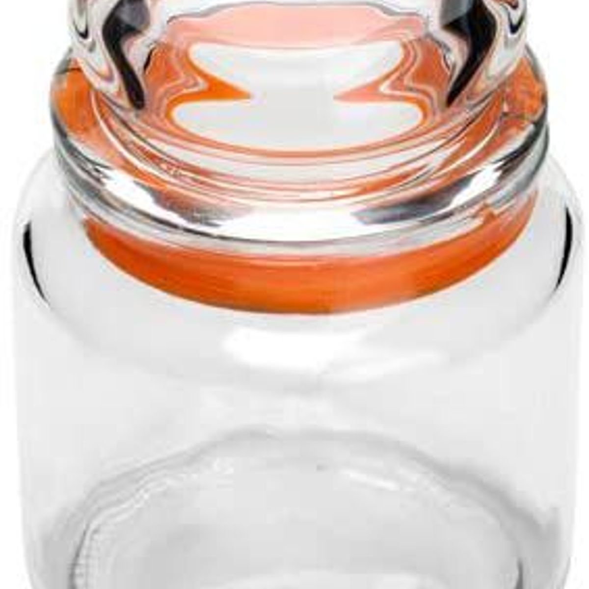 Pote Hermético de Vidro Transparente e Silicone Vermelho 520ml, marca Coliseu - Foto 2