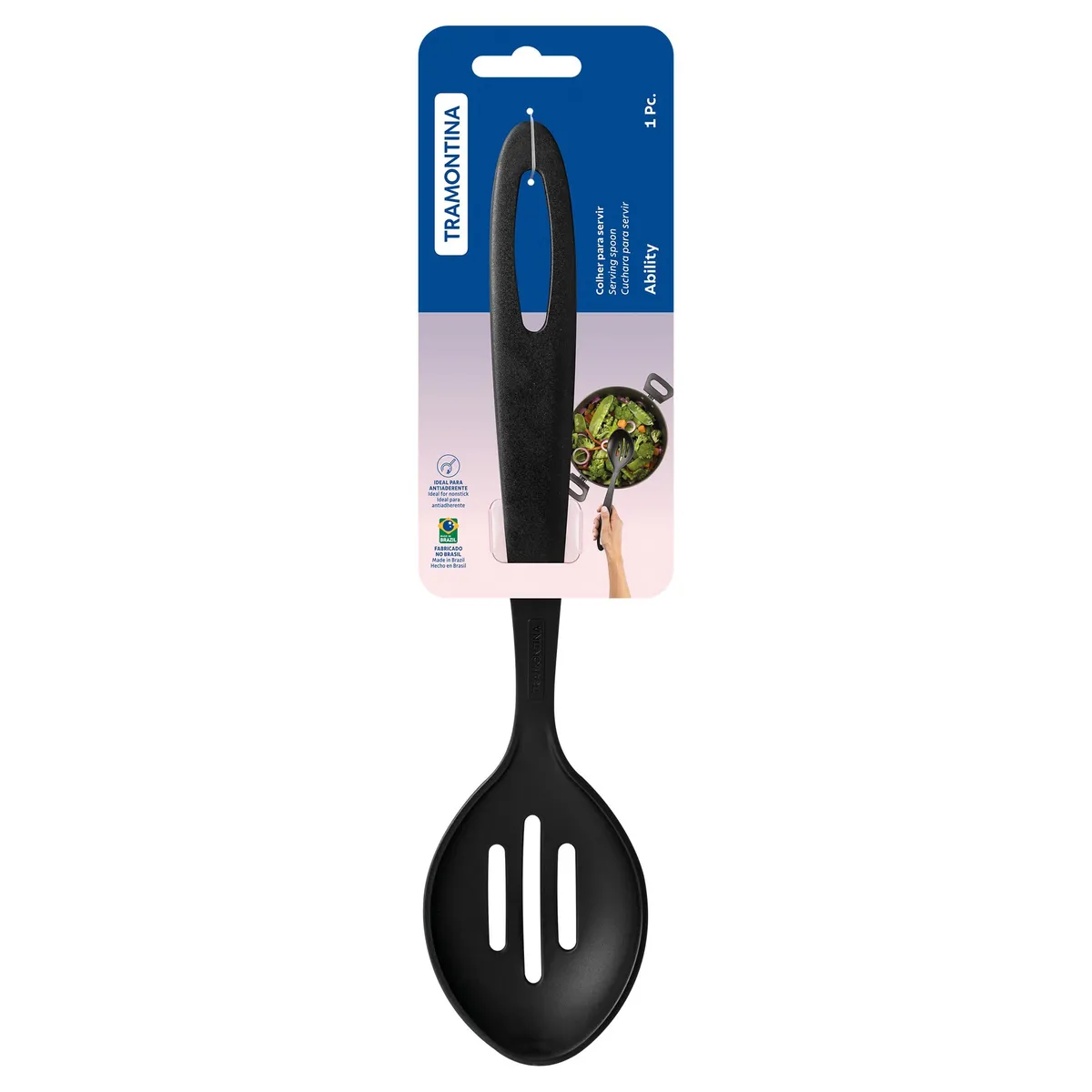 Colher Perfurada Nylon Ability Preto, marca Tramontina - Foto 2