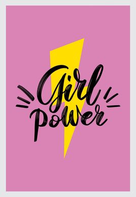 Quadro sem Vidro 22x32cm Girl Power