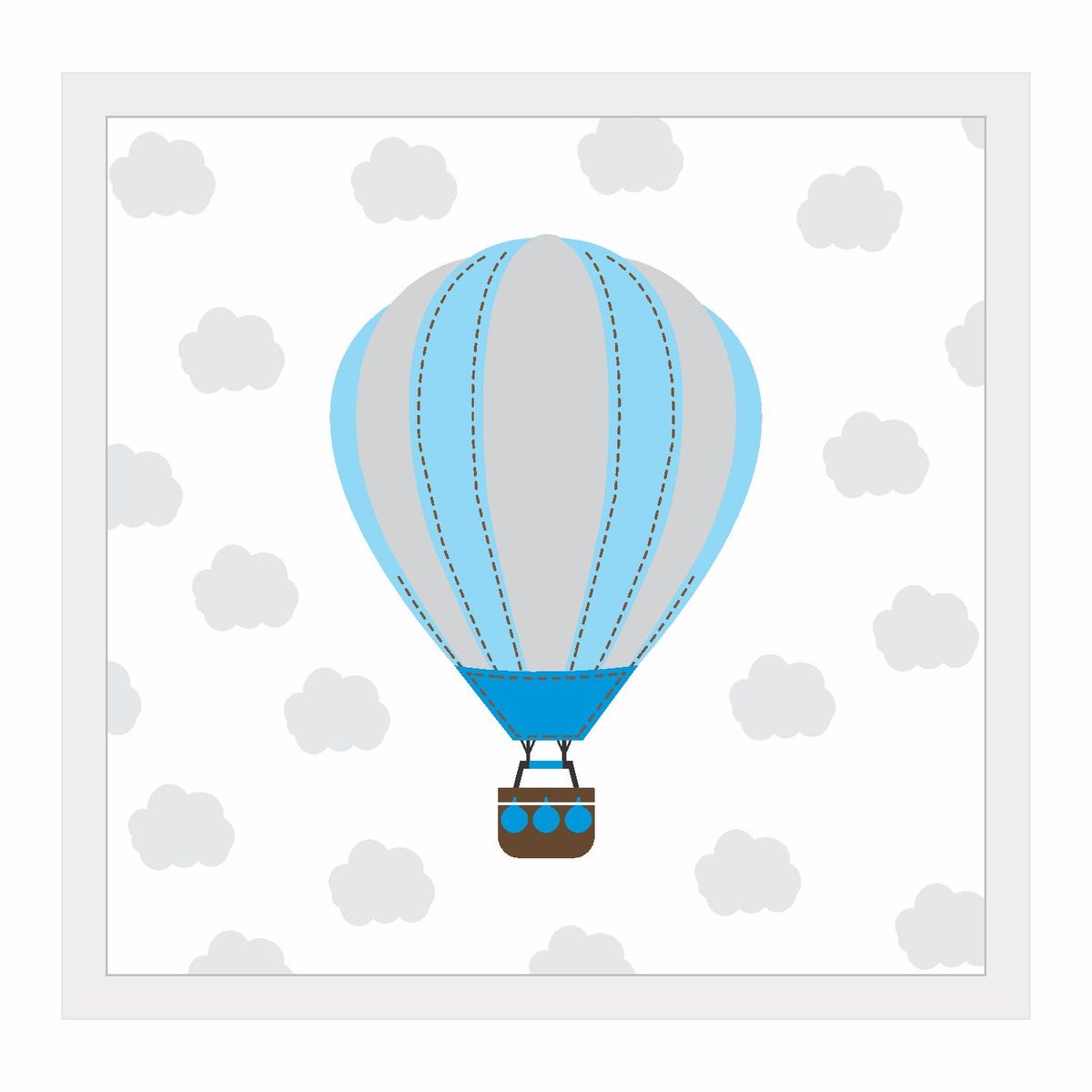 Quadro Infantil sem Vidro 27x27cm Balão, marca Kapos - Foto Principal
