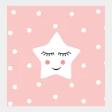 Quadro Infantil sem Vidro 27x27cm Estrela