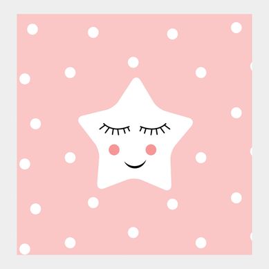Quadro Infantil sem Vidro 27x27cm Estrela