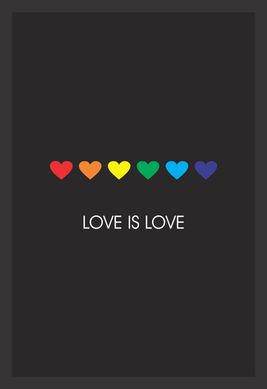 Quadro sem Vidro Love Is Love 22x32 cm
