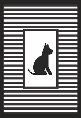 Quadro sem Vidro 22x32cm Preto - Dog