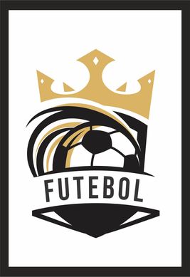 Quadro sem Vidro 22x32cm Preto - Futebol